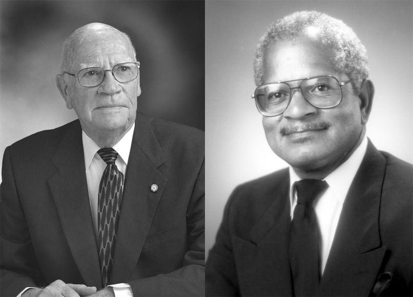 <br /><br />
From left, Charles B. Cliett and Richard E. Holmes 