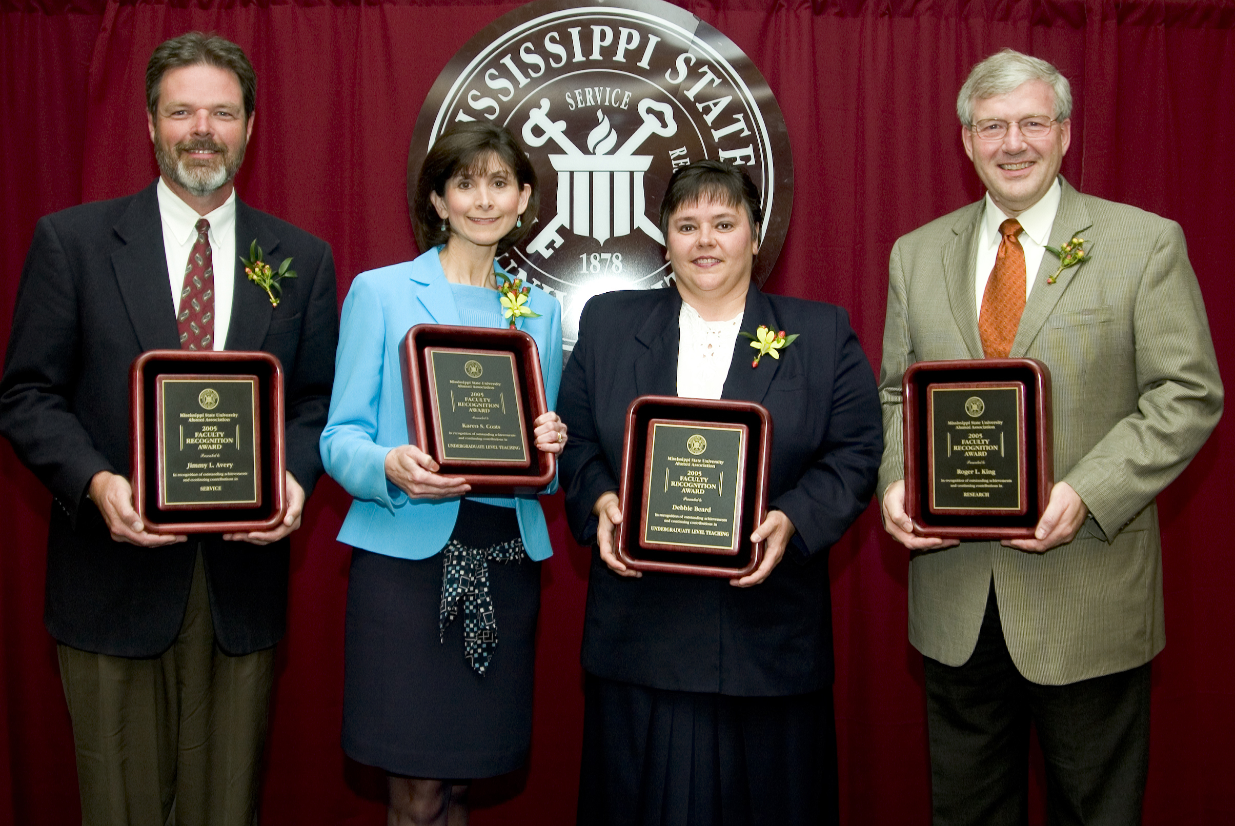 (L-R) Jimmy L. Avery, Karen S. Coats, Debbie Beard, and Roger L. King