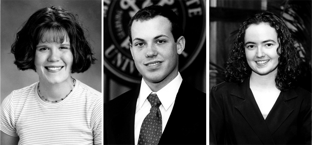 <br /><br />
From left, MSU Goldwater Scholars, Erin Bassford, Alan Boyle and Angela Spence 