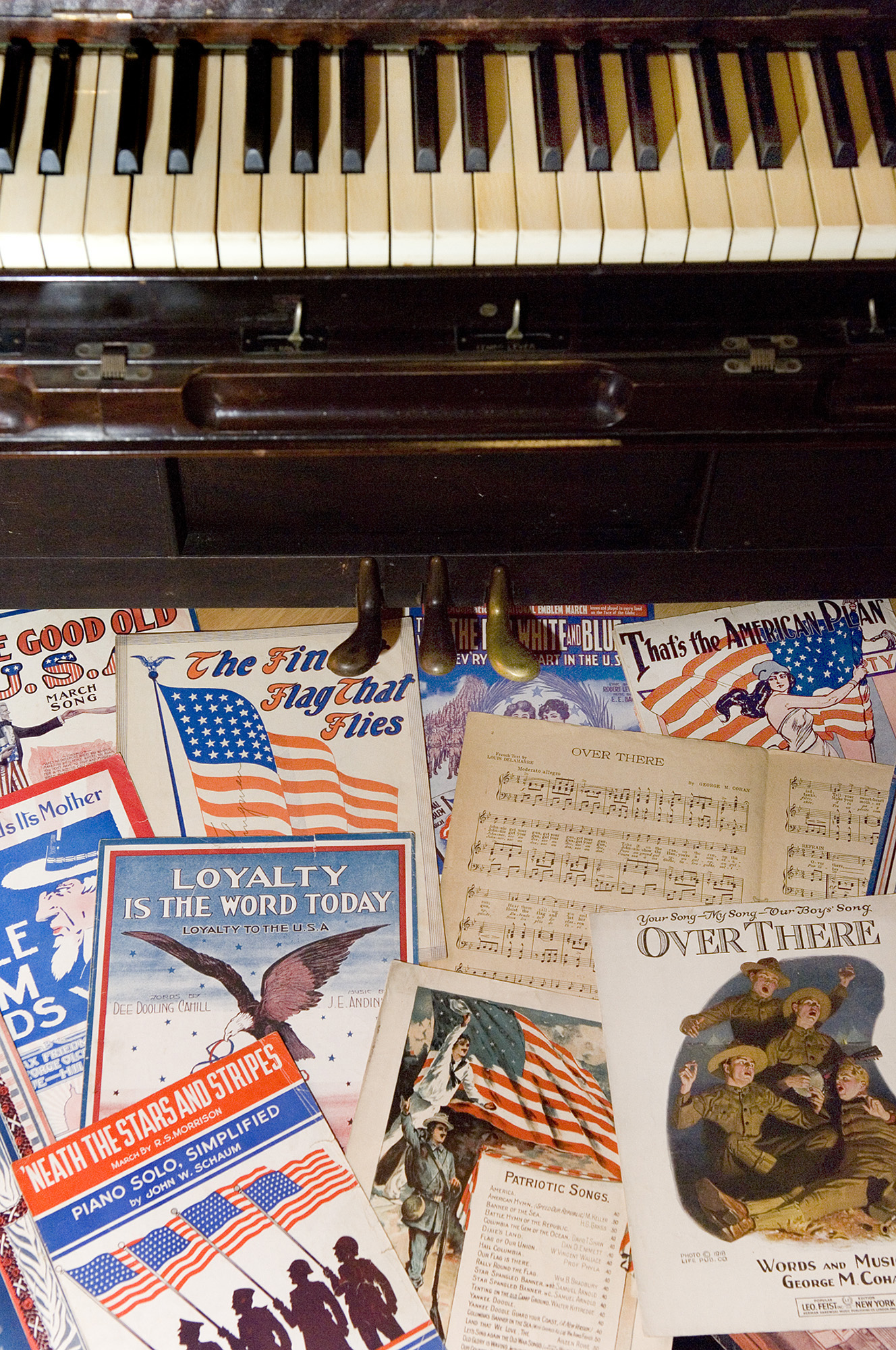 Part of Mississippi State's Charles H. Templeton Collection, including original sheet music for George M. Cohan's World War I-era classic "Over There." 