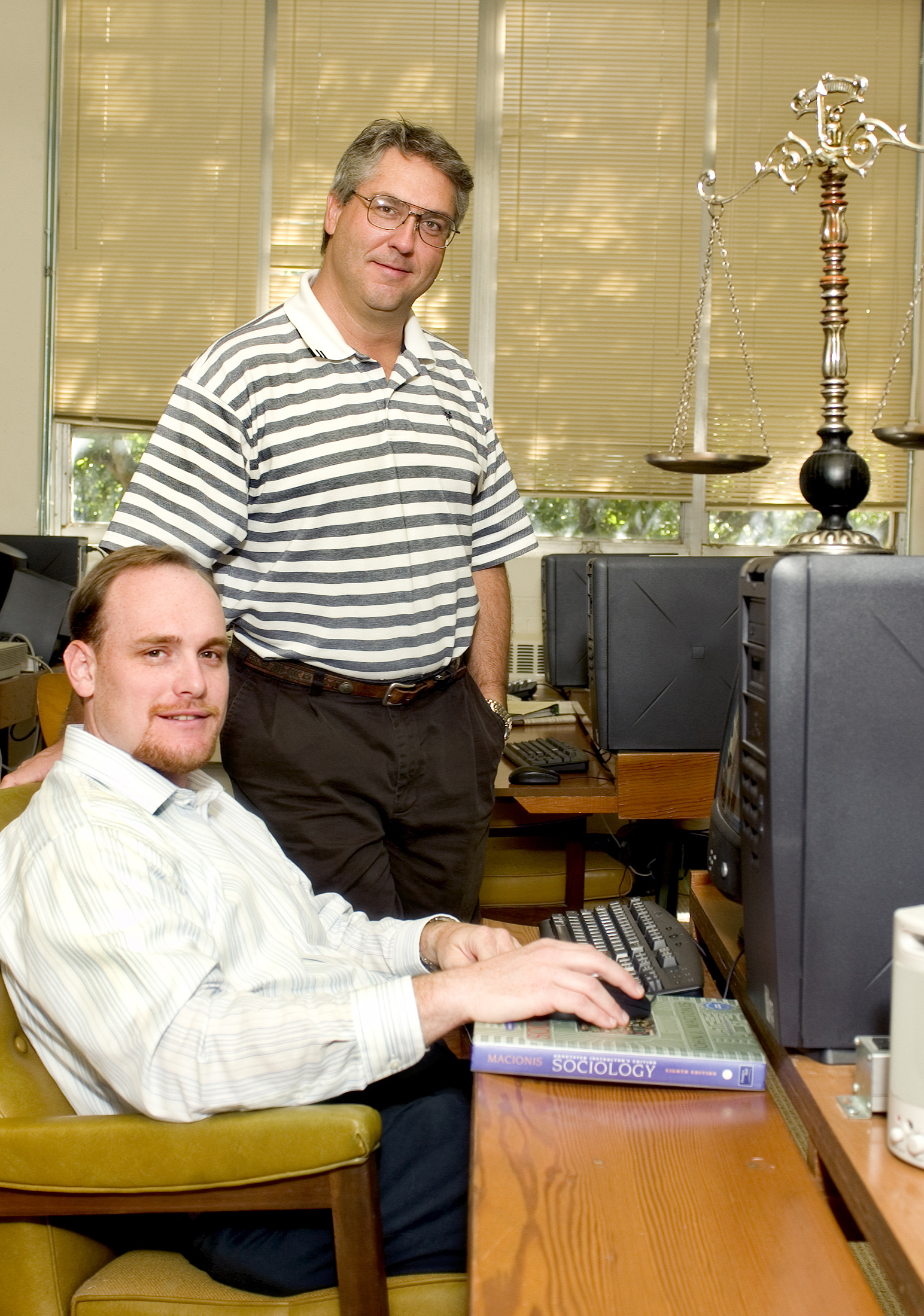 <br /><br />
 Kent Kerley, seated, and Peter Wood 