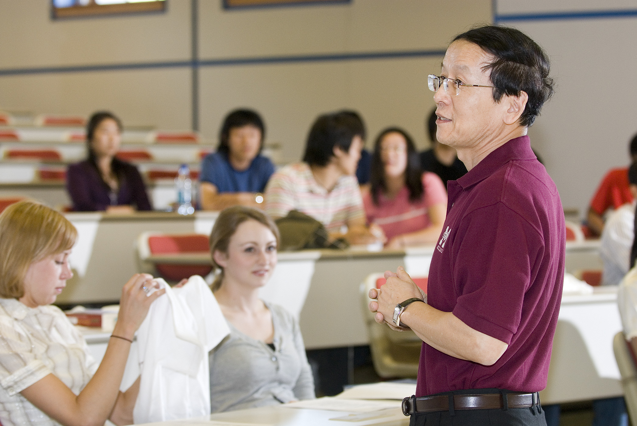 J. P. Shim, a professor of management systems and director of Global Leadership Program: Korea, details plans to Mississippi State students about their upcoming 10-day trip to South Korea next month, part of the university's focus on increased international experiences for students.